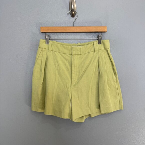 MADEWELL the harlow short in drapey twill in pale lemongrass size 8 - Picture 3 of 7